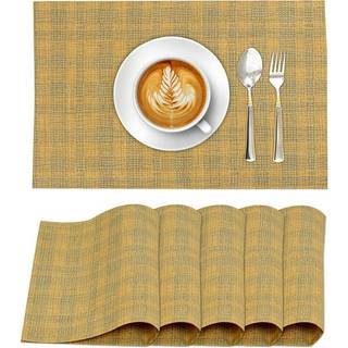 Ruvanti Placemats 100% bomuld 13x19 tommer spisebord placemats s?t af 6 moderne stedm?tter til spisebordindretning k?kken & bord senget?j kaffe m
