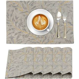 Ruvanti Placemats 100% bomuld 13x19 tommer spisebord placemats s?t af 6 moderne stedm?tter til spisebordindretning k?kken & bord senget?j kaffe m
