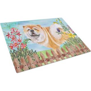 Caroline's Treasures CK1257LCB Cane Corso Spring Glass Cutting Board Stor dekorativt tempereret glasskæring og serveringsplade Stor i stor større