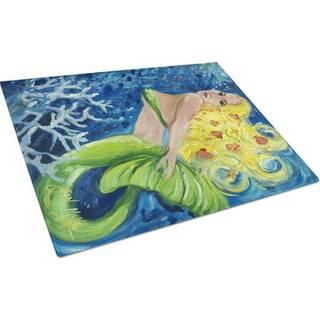 Caroline's Treasures JMK1179LCB Blonde Mermaid Glass Cutting Board Stor dekorativt tempereret glas Køkkenskæring og serveringsplade Stor i stor s