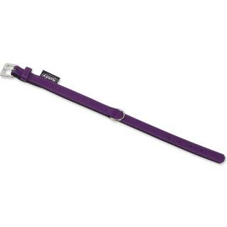 Læderhalsbånd SOUTH - S-M: 42 cm (33-39 cm) - 19/21 mm - Lilla