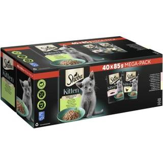 Sheba Kitten Multipack fint udvalg i sauce med laks, med kylling 76.75 DKK/1 kg