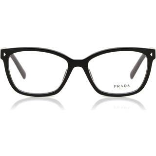 Prada Kvinde PR 15ZV 1AB1O1 Optiske stel Acetat Sort Transparent Firkantet Normal