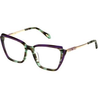 Just Cavalli VJC053 092V 53 Briller Kvinder Grøn - Purple Horn - 53mm