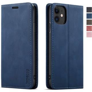 Japezop kompatibel med iPhone 11 Case iPhone 11 Case Wallet With [RFID Blocking] Card Holder Kickstand Leather Flip Wallet Case til iPhone 11 6,1