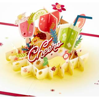 Hallmark Signature Paper Wonder Pop Up -kort til eksamen eller f?dselsdag (her er du tropisk drink)