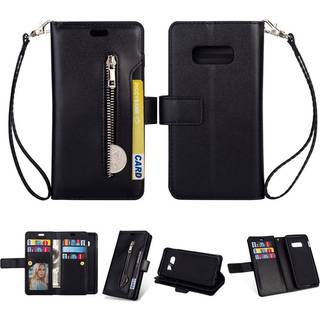 Samsung Galaxy S10e multi-rum læder flip etui - Sort