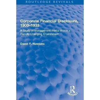 Corporate Financial Disclosure, 1900-1933