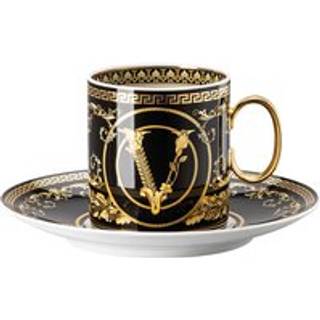 Versace - Virtus Gala Black, Kaffesæt 2 dele - Kaffekopper - Sort