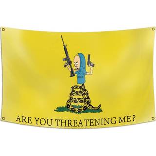 DESFLOPY Are You Threatening Me Flag 3x5Ft banner til college sovesal Man Cave Frat Wall Udend?rs dec.