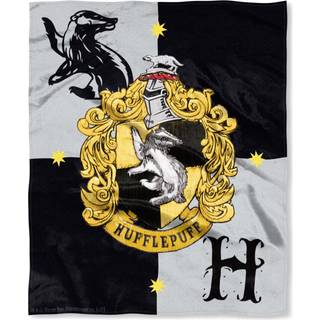 Harry Potter Hufflepuff House Crest Silk Touch Throw 50 """" X 60 """"- Hufflepuff