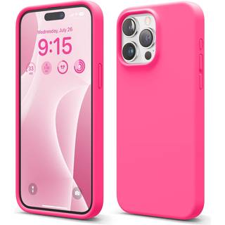 Elago kompatibel med iPhone 15 Pro Max Case Liquid Silicone Case Full Body Protective Cover Shockproof Slim Phone Case Anti-Scratch Soft Microfib