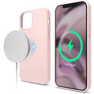 Elago Magnetic Silicone Case kompatibel med MagSafe iPhone 12 og kompatibel med iPhone 12 Pro 6,1 tommer - indbyggede magneter kompatibelt med al