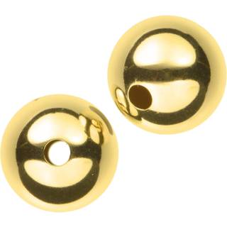 8mm 14k äkta solid guld ihåliga runda pärlor sömlösa tillverkade i USA (2 st)