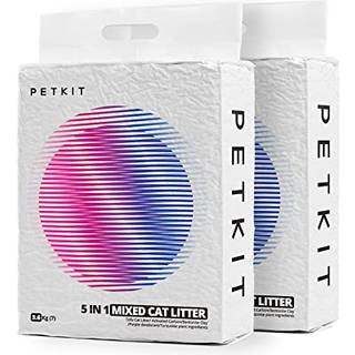 Petkit 5 i 1 blandet kattekuldsskylbar lugtfrit aktivt carbon ultra absorbent og hurtig t?rring tofu kattekuld (to-pakker)