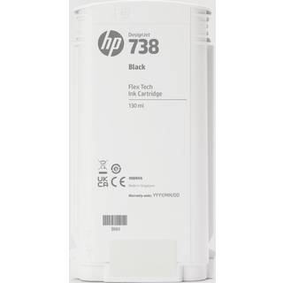HP 738 / 498N4A - Black Ink - Blækpatron Sort