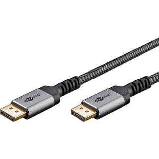 Goobay DisplayPort 1.4 kabel 4K/60HZ 5m stofbeklædt