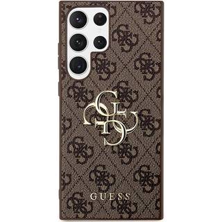 Samsung Galaxy S24 Ultra Guess 4G Big Metal Logo Hybrid Cover - Brun