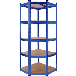 Arebos® Kraftig reol 180 x 70 x 70 cm, værkstedsreoler - bæreevne 875 kg - blå