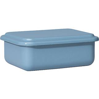 Riess Service + Store Vorratsbehälter small / niedrig Heidelbeerblau - Emaille - Blau