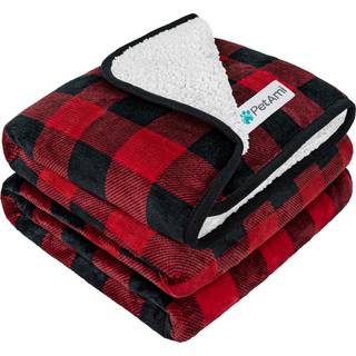 Petami vandt?t hunde t?ppe til mellemstore store hunde tisse proof pet t?ppe sherpa fleece kasse d?ksel reversibel katte kast seng kennel beskytt