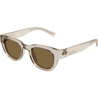 SAINT LAURENT Unisex SL 675 004 Solbriller Bio-injekt Beige Brun Rund