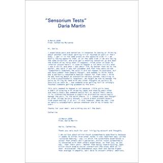 Daria Martin: Sensorium Tests