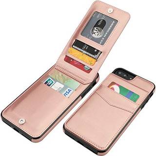 Kihuwey iPhone 7 Plus iPhone 8 Plus Case Wallet With Credit Card Holder Premium Leather Magnetic Clasp Kick Stand Heavy Duty Protective Cover til