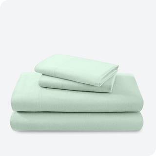 Bare hjemflanelark sæt 100% bomuld fløjlsagtig blød tungvægt - dobbelt børstet flanel - Deep Pocket (Queen Mint)