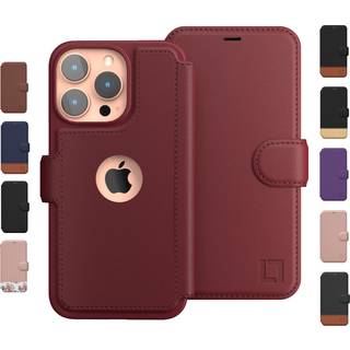 iPhone 15 Pro Wallet Case for Women and Men-sag med kortholder [Slim & Protective] for Apple 15 Pro (6.1) Vegansk læder I-Phone Cover Cute Telefo
