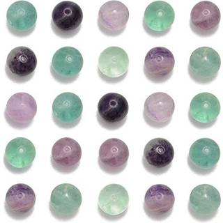 NCB 100pcs 8mm Natursten Perler Gemstone Round Loose Stone Perles Spacer perler Energihelende perler med gratis krystalstrækning til smykkerfrems