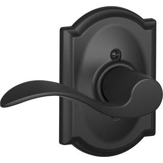 Schlage Accent Lever med Camelot trim ikke -drejningslås i mat sort - venstrehåndet - F170 ACC 622 CAM LH