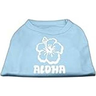 Aloha blomma skärmtryck skjorta baby blå xxxl