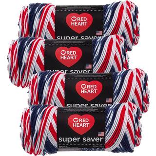 Red Heart Super Saver-garn (4-pakke med 5 oz n?gler) (Americana)