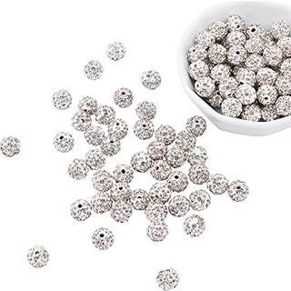 Ph Pandahall 10 mm rhinestone ler perler ab krystalbaket disco perler kugle polymer ler perler 100 stk runde perler krystal perler til armb?nd ha