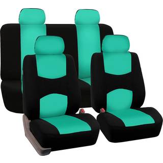FH Group Car Seat Covers fuld sæt klud - Universal Fit Automotive Seat Covers Low Back Front Seat Covers Solid Back Seat Dæk vaskbart bilsædet ti