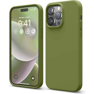 Elago kompatibel med iPhone 14 Pro Max Case Liquid Silicone Case Full Body Protective Cover Stockfast Slim Phone Case Anti-Scratch Soft Microfibe
