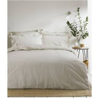 Yard Yard Natural Hebden Striped 100% Cotton Duvet Cover and Pillowcase Set