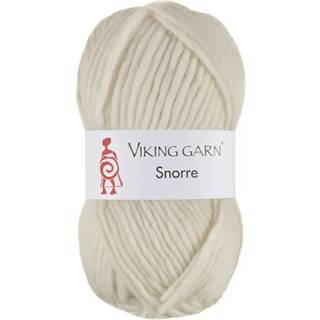 Viking Snorre 202 Naturhvid Indhold: 100% Highland Merino Uld Vægt/længde: 100 g = ca. 100 meter Anbefalede pinde: 7.00-8.00 mm Strikkefasthed: 10 cm = 12 m Vask: Skånevask 30°C uden skyllemiddel / Tåler ikke tørretumbling / Tørres fladt.