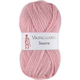 Viking Snorre 263 Lys rosa Indhold: 100% Highland Merino Uld Vægt/længde: 100 g = ca. 100 meter Anbefalede pinde: 7.00-8.00 mm Strikkefasthed: 10 cm = 12 m Vask: Skånevask 30°C uden skyllemiddel / Tåler ikke tørretumbling / Tørres fladt.
