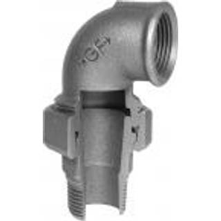 Vinkelunion 90° sort 1/2" muffe-nippel