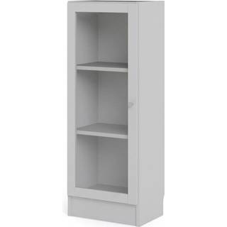 Base reol 1 glaslåge hvid.