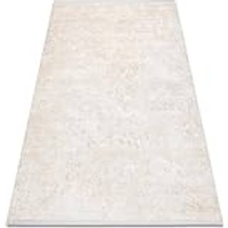 Moderne tæppe DUKE 51541 creme - Geometrisk, struktureret, meget blød, frynser 280x370 cm