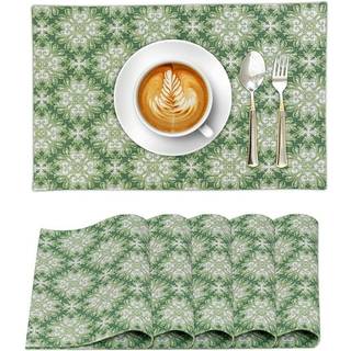 Ruvanti Placemats 100% bomuld 13x19 tommer spisebord placemats s?t af 6 moderne stedm?tter til spisebordindretning k?kken & bord senget?j kaffe m