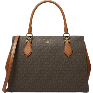 MK Marilyn Large Logo Satchel - Brown - Michael Kors - ONE SIZE