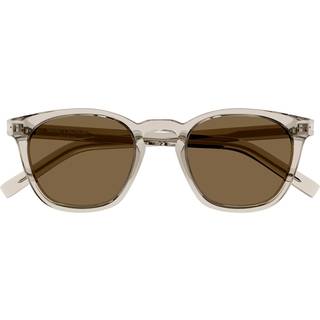 SAINT LAURENT Unisex SL 28 047 Solbriller Acetat Beige Brun Firkantet