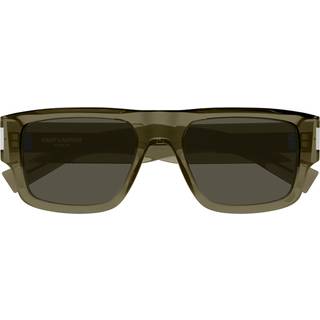 SAINT LAURENT Mand SL 659 003 Solbriller Acetat Brun Grå Firkantet