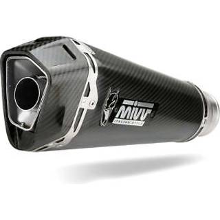 MIVV Delta Race-udstødningssystem med EG-BE Kulstof, sort, rustfrit stål