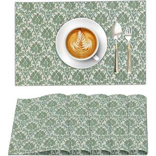Ruvanti Placemats 100% bomuld 13x19 tommer spisebord placemats s?t af 6 moderne stedm?tter til spisebordindretning k?kken & bord senget?j kaffe m