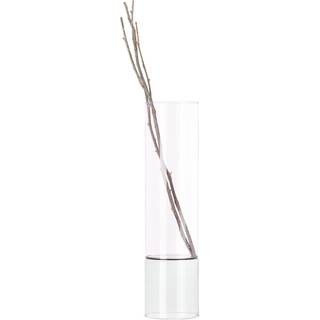 Ichendorf Milano Vases - 'Bamboo Grooved' vase, extra large in Smoke, pink borosilicate glass